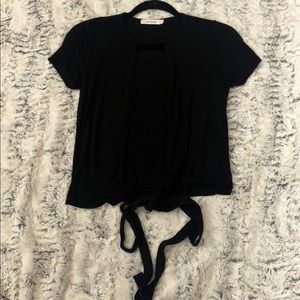 Black Crop top